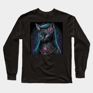 Gothic Beauty Abyssinian Cat Long Sleeve T-Shirt